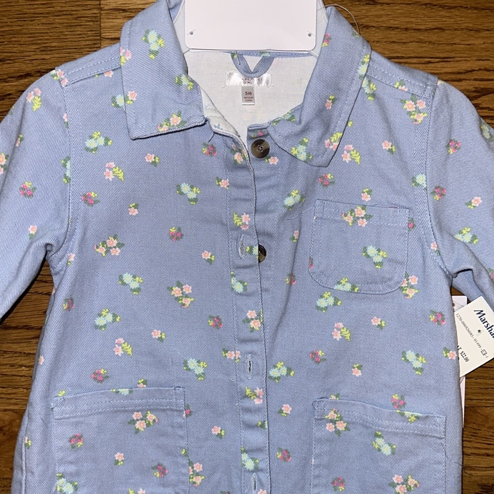Tahari girl denim print top NWT 5/6 - Picture 2 of 6